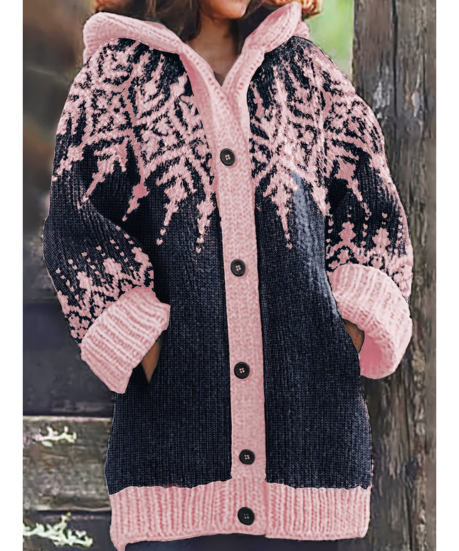 Winter Jacquard Oversized Coat