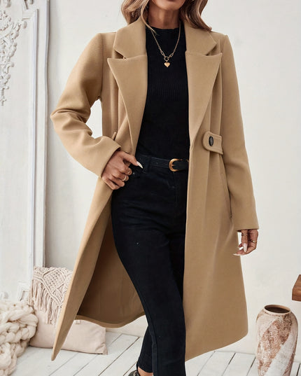 Women's Black Tweed Winter Coat