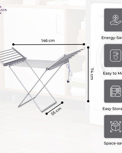 Electric Heated Clothes Drying Rack