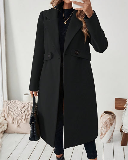 Women's Black Tweed Winter Coat