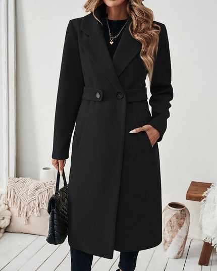Women's Black Tweed Winter Coat