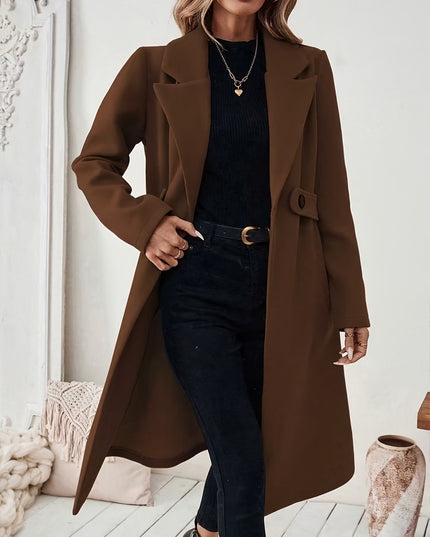 Women's Black Tweed Winter Coat