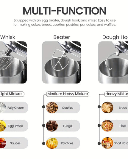 SUPERLEX 3-in-1 Stand Mixer 5L 1300W 8-Speed