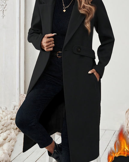 Women's Black Tweed Winter Coat