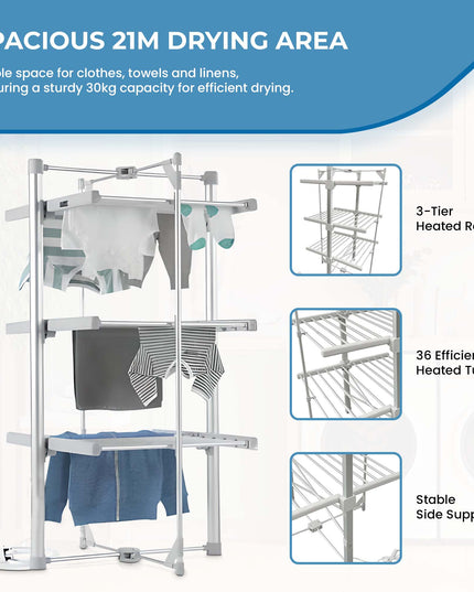 Electric Heated Clothes Drying Rack