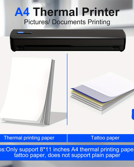 Portable Inkless Thermal Printer