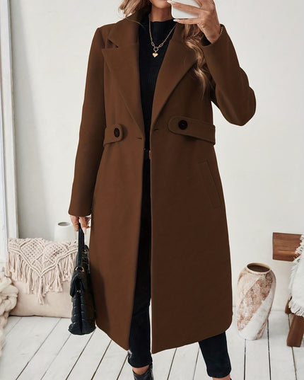 Women's Black Tweed Winter Coat