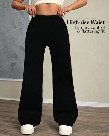 High-Waisted Wide-Leg Pants