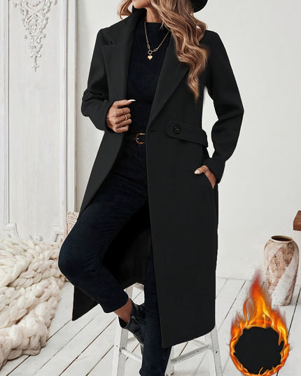 Women's Black Tweed Winter Coat