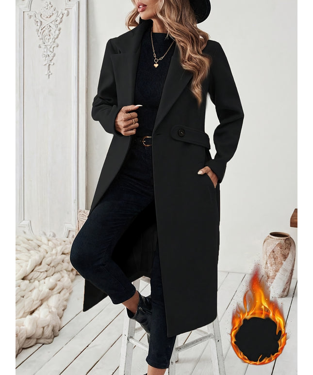Women's Black Tweed Winter Coat