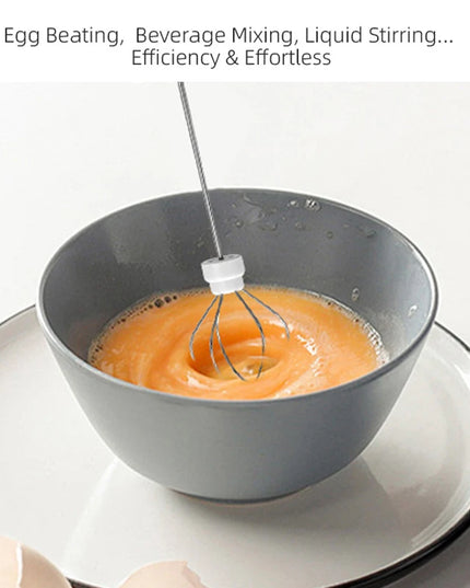 Electric Milk Frother + Egg Beater Wireless Type-C Charging 3 Speeds Mini Handheld Foam Maker Coffee Whisk Cooking Tools