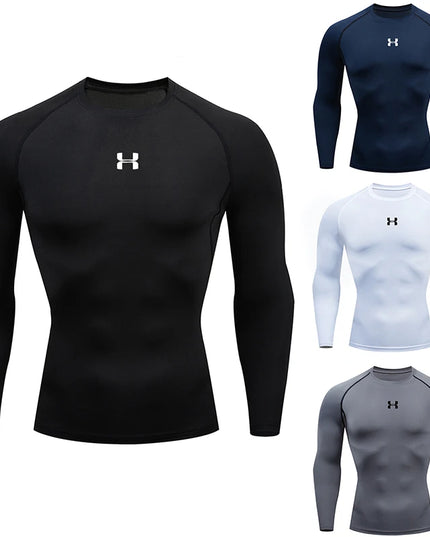 Men Running Compression T-shirt Long sleeves