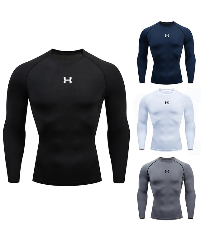 Men Running Compression T-shirt Long sleeves