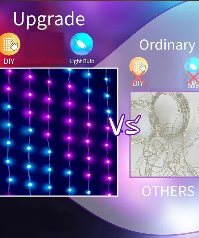 1/2PCS Smart LED Curtain Lights