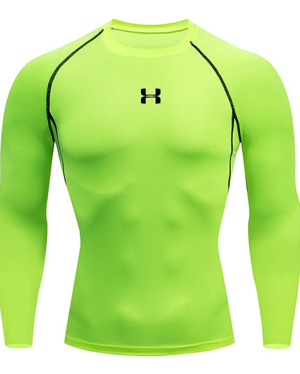 Men Running Compression T-shirt Long sleeves
