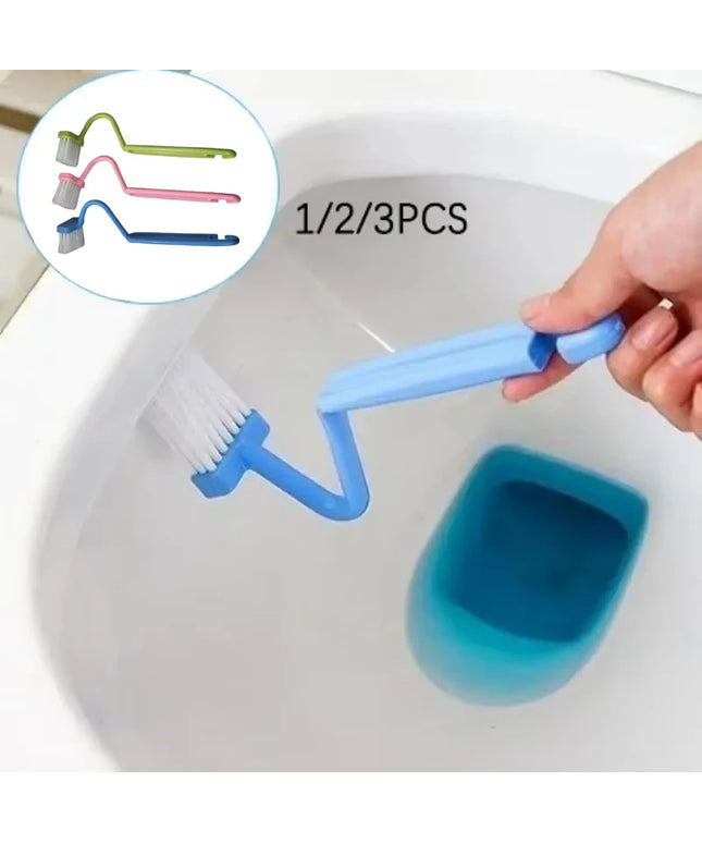 1/2/3PCS Curved Toilet Brush Long Handle Toilet Cleaning Brushes