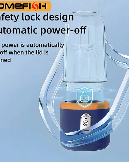 1PCS Juice Extractor Juice Cup Portable Rechargeable Small Juice Cup Home and Outdoor Multifunctional Juice Mixing 2Cups