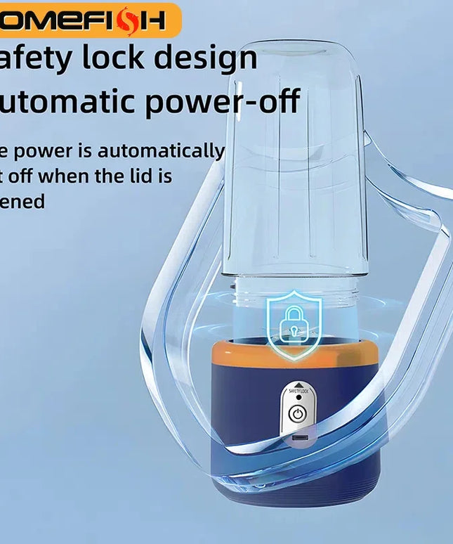 1PCS Juice Extractor Juice Cup Portable Rechargeable Small Juice Cup Home and Outdoor Multifunctional Juice Mixing 2Cups