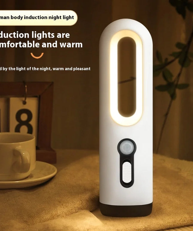 AiQUE LED Motion Sensor Night Light Portable 2 in 1 Flashlight Bedroom Bathroom Reading Camping Lighting Baby Feeding Eye Care