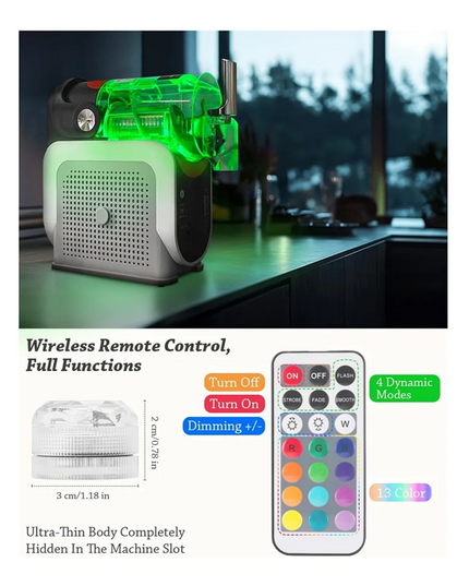 LED Lights for Slushi FS300 4 Pack LED Lights for Slushi FS301/FS300 Capsule-Shaped Lighting Module Slushie Machine Accessory