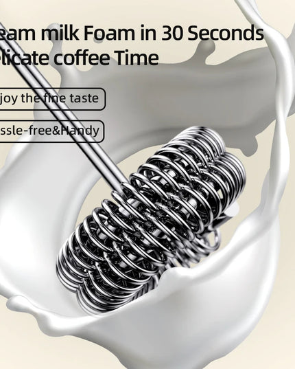 Electric Milk Frother + Egg Beater Wireless Type-C Charging 3 Speeds Mini Handheld Foam Maker Coffee Whisk Cooking Tools