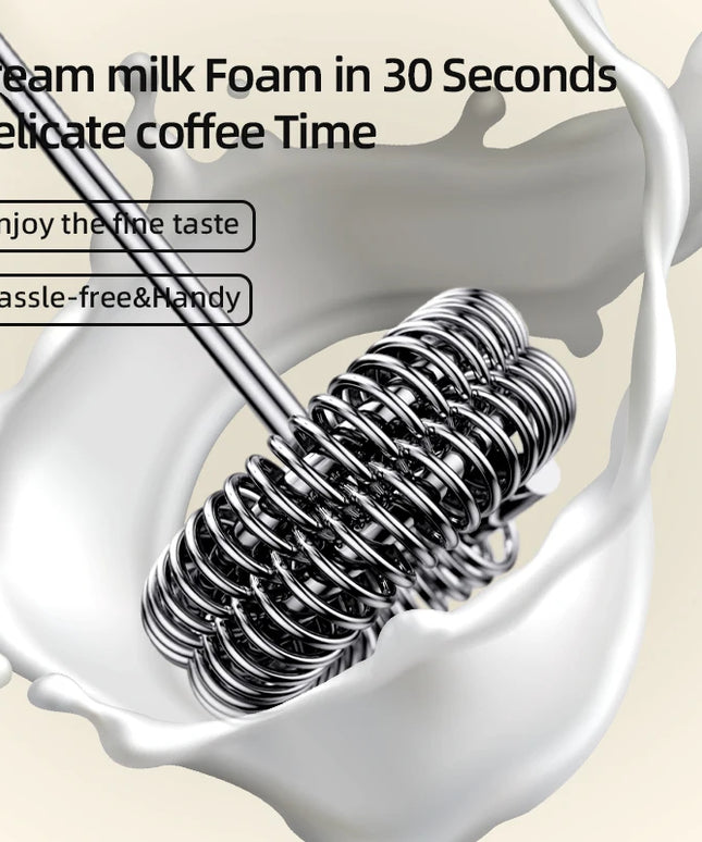 Electric Milk Frother + Egg Beater Wireless Type-C Charging 3 Speeds Mini Handheld Foam Maker Coffee Whisk Cooking Tools