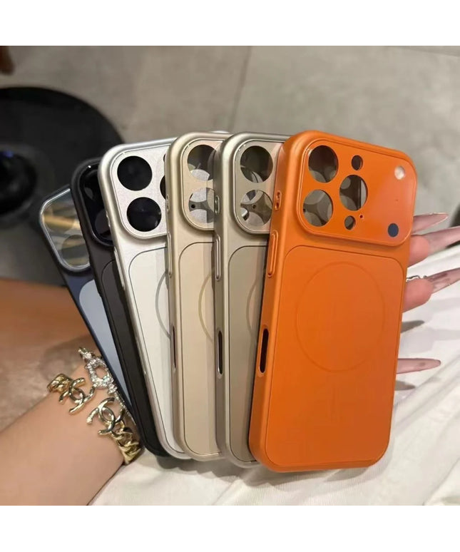 Original AG Nano Frosted Glass For Magsafe Phone Case For iPhone 17 Air 16 15 14 13 Pro Max Magnetic Wireless Charge Armor Cover