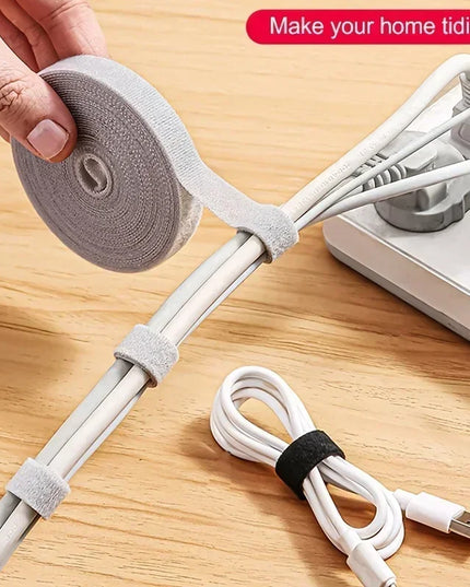1/5M Cable Organizer Cable Management Wire Winder Tape Earphone Mouse Cord Management Ties Protector For iPhone Xiaomi Samsung
