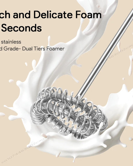 Electric Milk Frother + Egg Beater Wireless Type-C Charging 3 Speeds Mini Handheld Foam Maker Coffee Whisk Cooking Tools