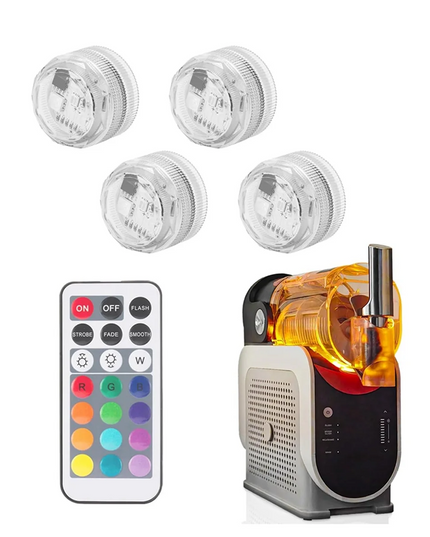 LED Lights for Slushi FS300 4 Pack LED Lights for Slushi FS301/FS300 Capsule-Shaped Lighting Module Slushie Machine Accessory