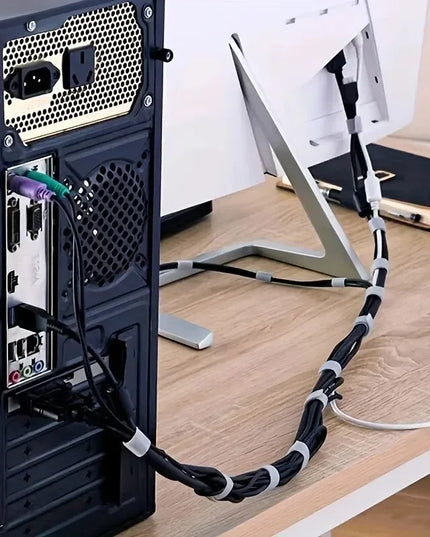 1/5M Cable Organizer Cable Management Wire Winder Tape Earphone Mouse Cord Management Ties Protector For iPhone Xiaomi Samsung