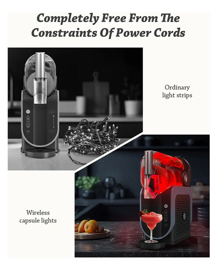 LED Lights for Slushi FS300 4 Pack LED Lights for Slushi FS301/FS300 Capsule-Shaped Lighting Module Slushie Machine Accessory