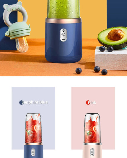1PCS Juice Extractor Juice Cup Portable Rechargeable Small Juice Cup Home and Outdoor Multifunctional Juice Mixing 2Cups