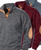 Dark gray + wine red + denim blue