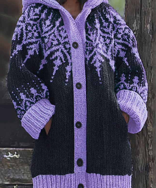 Winter Jacquard Oversized Coat