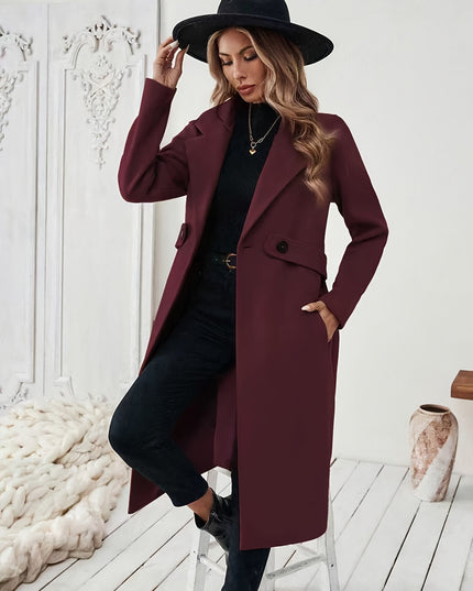 Women's Black Tweed Winter Coat